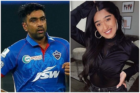 Cricketer Ravichandran Ashwin (left) and content creator Niharika NM (right)