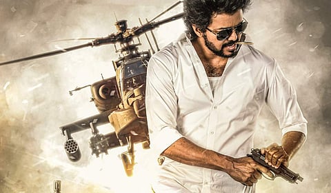 The second look poster for actor Vijay's Thalapathy 65 aka Beast has been unveiled