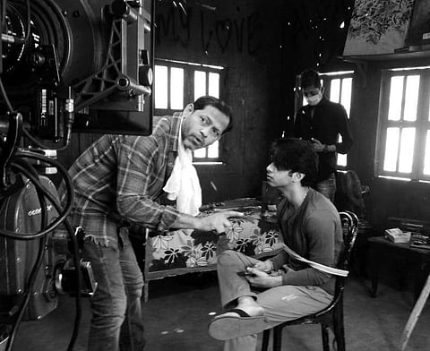 Samit Kakkad on the sets of Indori Ishq