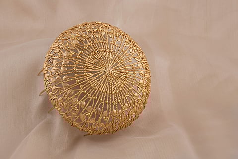 A bun accessory by Kavya Potluri