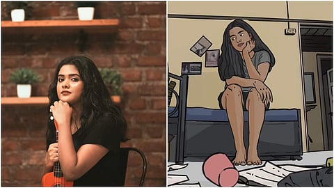 Trishita Recs' new single explores the mental ramifications of an ongoing pandemic; Right: The cover art for Sab Ruk Sa gaya