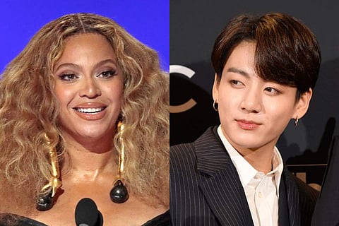 Beyoncé (left) and BTS member Jeon Jung-kook (right)