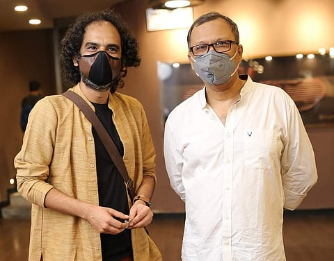 The lead actor, Ritwik Chakraborty poses with director Atanu Ghosh