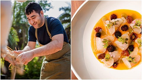 Prateek Sadhu will be in Kolkata this week; Koji Cured Barramundi, Carrot & Passion Fruit Kanji