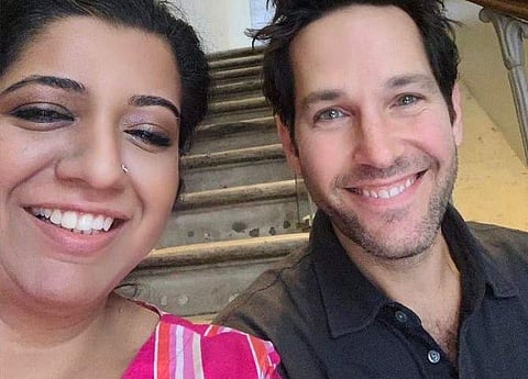 It was Paul Rudd's second visit to Asma Khan's Darjeeling Express