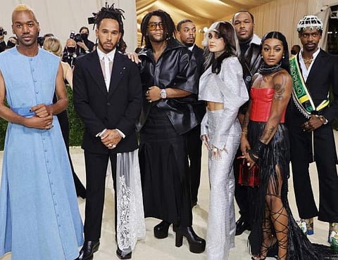 F1 racer Lewis Hamilton courts controversy by supporting 'young Black creatives' at the Met Gala