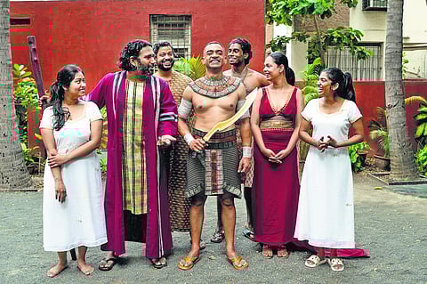 The main cast of the play Ramses—the Fall of a Pharaoh