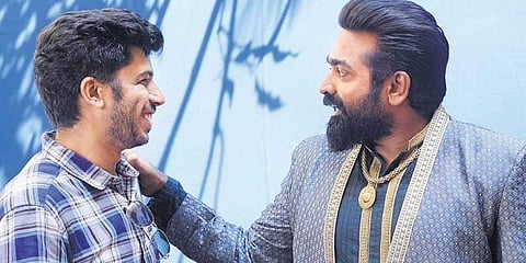 Annabelle Sethupathi director Deepak Sundarrajan with Vijay Sethupathi