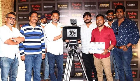 Prabhudheva at the pooja ceremony for his new action-thriller