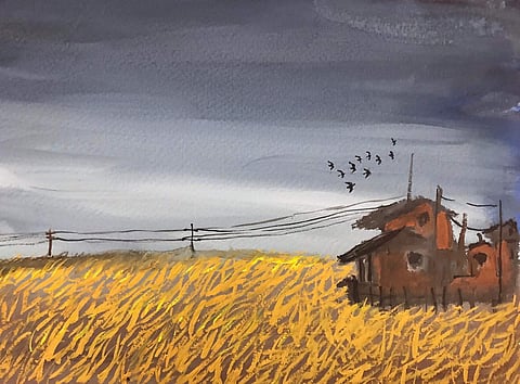 Debkumar Mitra's painting