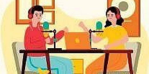 Representational image of podcasting