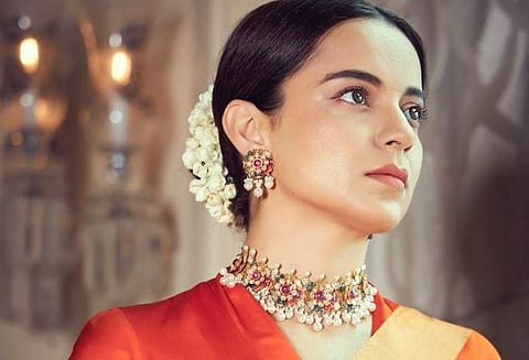 Kangana Ranaut took to her Instagram Story to share a news article, which talked about national multiplex chains in no mood to screen Thalaivii