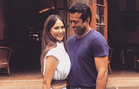 Kim Sharma and Leander Paes