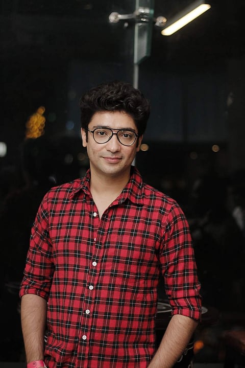 Gaurav Chakrabarty chose a simple black and white check shirt