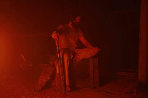 Yash on the sets of KGF Chapter 2