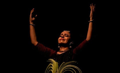 Young dancer Haritha Thamban curated a thematic presentation of Pottan Theyyam through Bharatanatyam at Soorya Ganesham auditorium in the capital city.