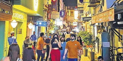 Various photographs of the city’s neighbourhood Khan Market clicked by Abhinav Bamhi for his micro-blog on Instagram titled ‘My Home is Khan’
