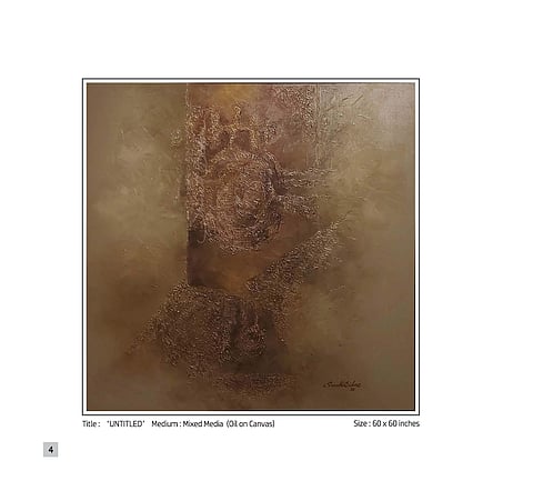 Painting based on sedimentary rocks