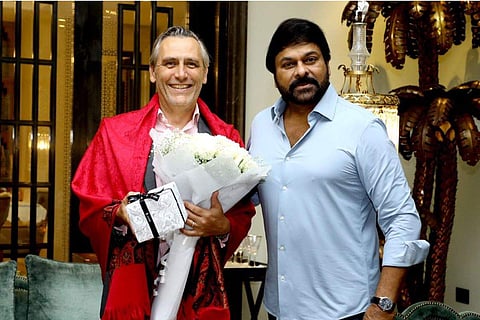 Chiranjeevi with Garath Wynn Owen