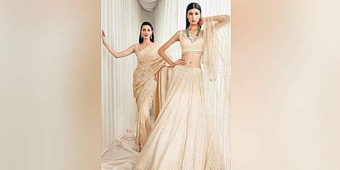 Campaign images from Sawan Gandhi’s latest festive 2022 collection titled ‘Inaaya’. (File Photo)