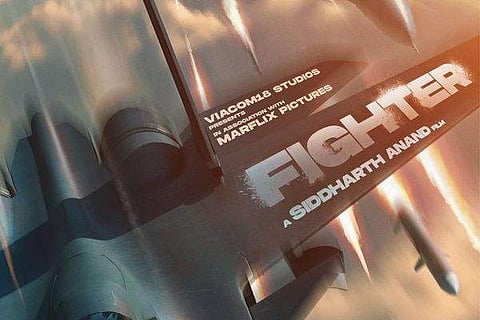 Poster of the film, Fighter starring Hrithik Roshan, Deepika Padukone, and Anil Kapoor / Twitter: Hrithik Roshan