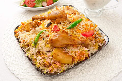 Kolkata-style Biriyani from the menu of 4 Pillars of Kolkata at Café G