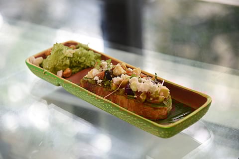 Sourdough toast with vegan feta