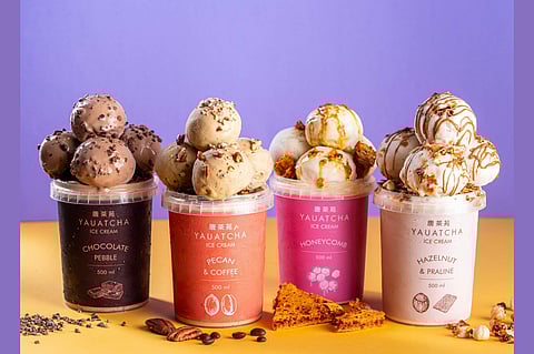 Ice cream flavours at Yauatcha