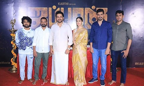 The launch of Karthi's 25th film, titled Japan