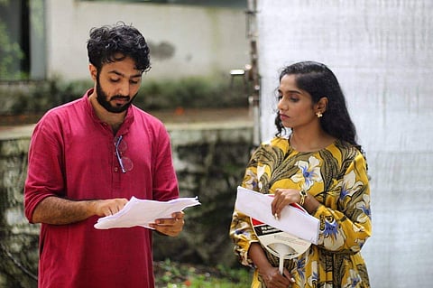 Kabeer Khurana and Jamie Lever prep for the shoot