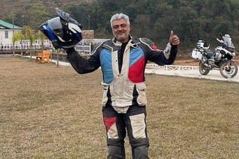 Valimai actor Ajith Kumar completes the first leg of his bike world tour, manager shares updates