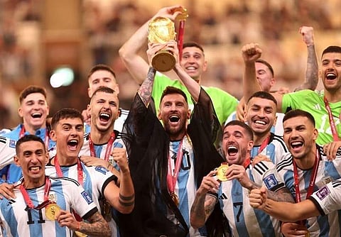 The Argentina team won the FIFA World Cup 2022 by defeating France