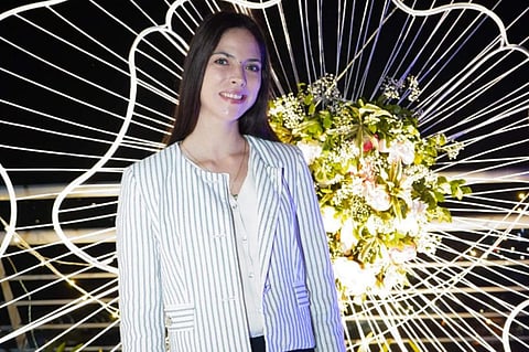 Julie Ollier at a wine tasting event at AltAir