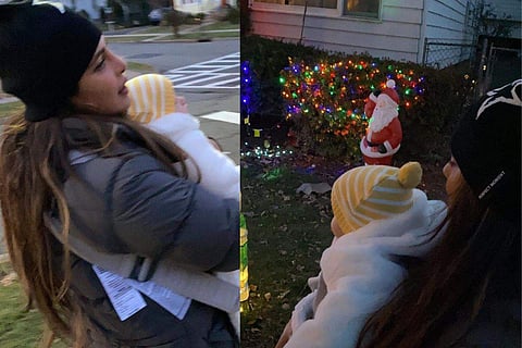 Priyanka Chopra, daughter Malti take a walk through the bright Christmas lights in New Jersey [PICS]
