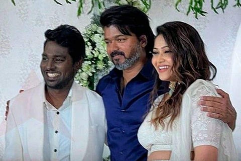 Thalapathy Vijay with Atlee and Priya