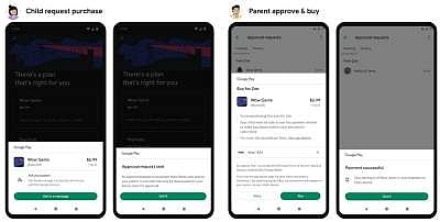 Google includes option to buy or deny kids' purchases