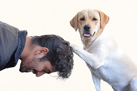 Kiranraj K with Charlie