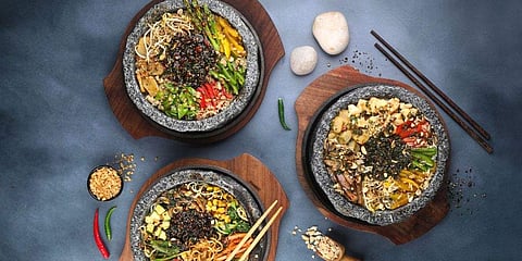 Korean dishes in Dolsot