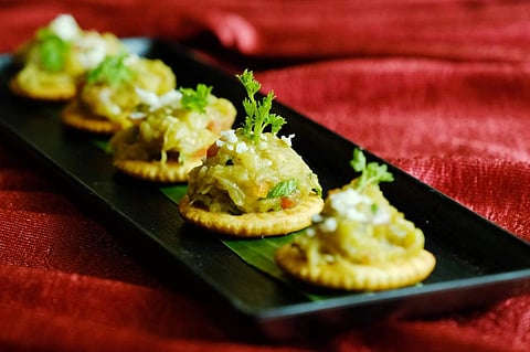 Posto Chingri Canape from Saptapadi