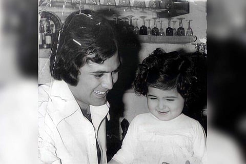 Twinkle Khanna with Rajesh Khanna. She celebrates her 48th birthday today