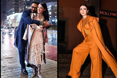 Radhika Madan with her director Sudhanshu Saria