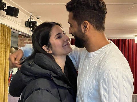 Katrina Kaif too took to Instagram to post pictures of her husband Vicky Kaushal and herself.