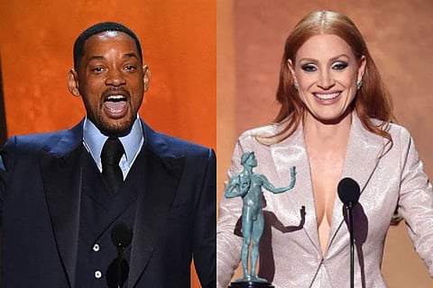 Will Smith (left) and Jessica Chastain (right)