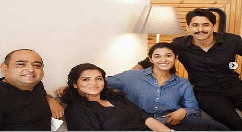 Parvathy and Priya Bhavani Shankar with naga Chaitanya