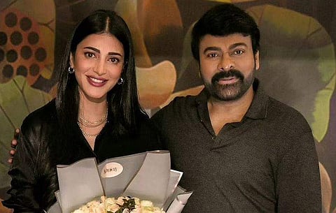 Shruti Haasan and Chiranjeevi