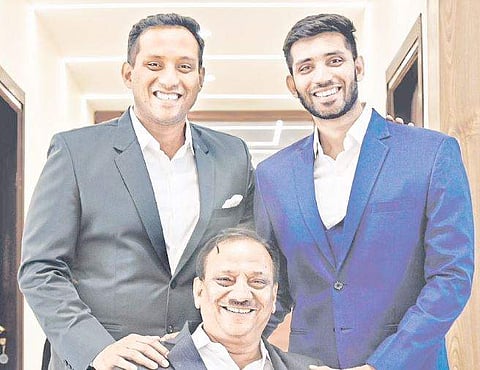 Pic: Vinay madapu, Mohammed Abdul Majeed with his sons Mohd Abdul Mohsi and Mohd Mohddis Ali