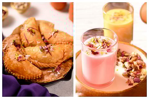 Holi special Gujiya and Thandai