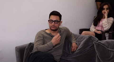 Aamir Khan at the screening of Jhund starring Amitabh Bachchan