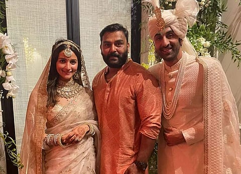 Alia Bhatt’s bodyguard, Sunil Talekar with the couple
