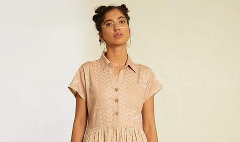 Earthy Chevron Butterfly Dress